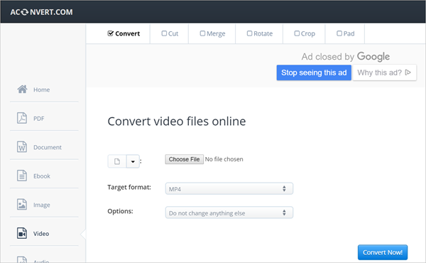 Aconvert is one of 2018 Top 6 Best Free Online Video Converter