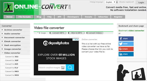 Online-Convert is one of 2018 Top 6 Best Free Online Video Converter