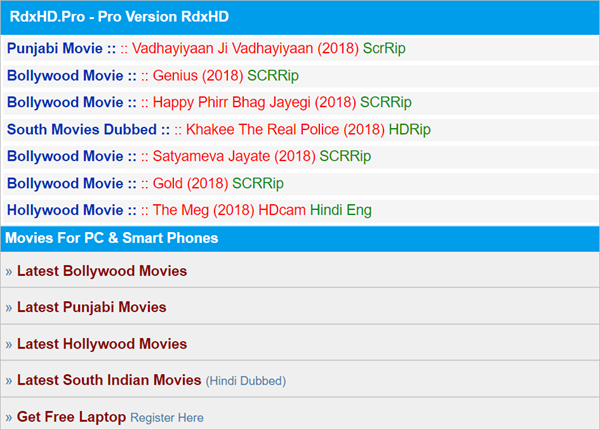 list of torrenting sites for hindi movies