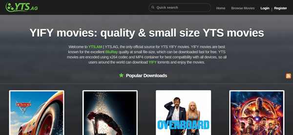 YTS is one of 6 Best KickAss Torrent Alternatives (Kat) 2018