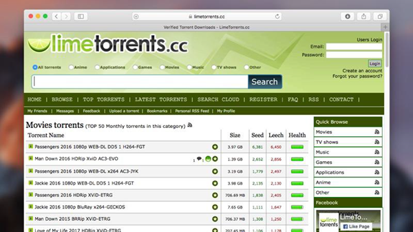 LimeTorrent is one of the 10 Best Torrent Sites for Mac to Download Torrents.