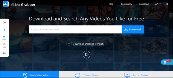 Video Grabber is one of the top 10 Best Free YouTube Downloader Online 2018.