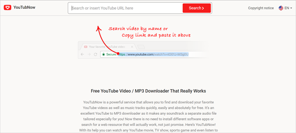 YouTubNow is one of the top 10 Best Free YouTube Downloader Online 2018.