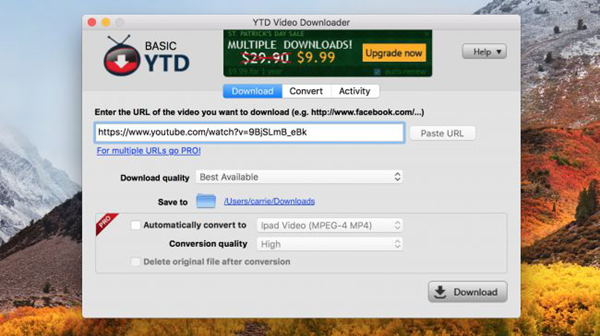 YTD Video Downloader for Mac is one of the top 7 Best Video Downloader for Mac OS in 2018.