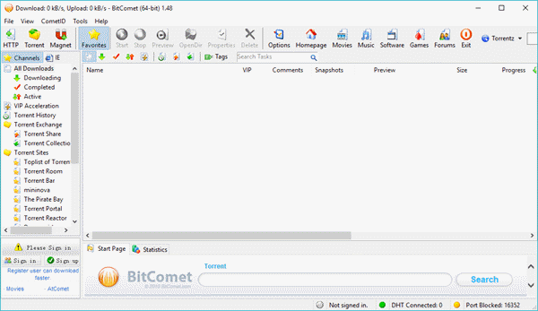 BitComet is top best Torrent Clients for Windows to Download Torrents.
