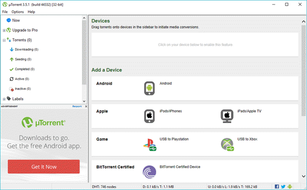 uTorrent is top best Torrent Clients for Windows to Download Torrents.