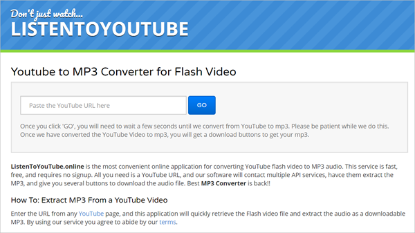 With ListentoYouTube to LoudTronix Free MP3 Downloader.