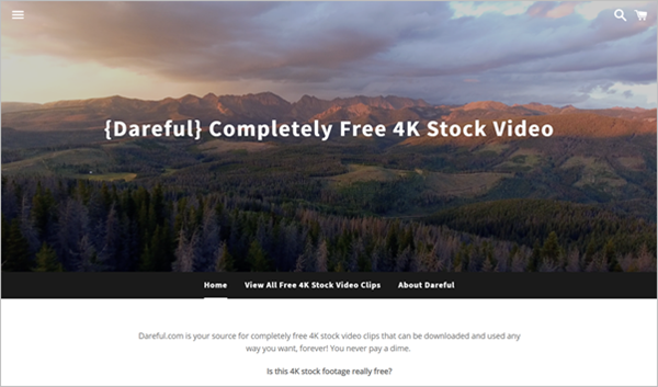 Using Dareful to Download Free Stock Videos in 4K or Ultra HD Quality.